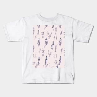 Floral Pattern Minimalistic: Minimal Bloom Sketches Kids T-Shirt